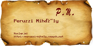 Peruzzi Mihály névjegykártya